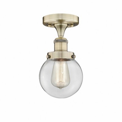 Beacon - 1 Light Semi-Flush Mount In Industrial Style-8.25 Inches Tall and 6.5 Inches Wide