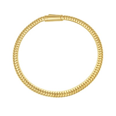 Unisex 14k Gold THICK 4.5mm Snake Chain Bracelet