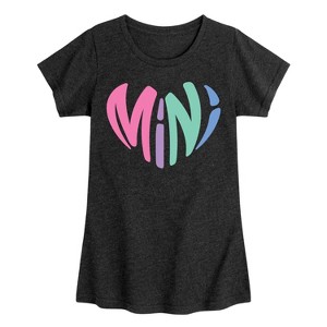Girls' - Instant Message - Mini Heart Fitted Short Sleeve Graphic T-Shirt - 1 of 4