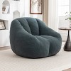 Tufted Memory Foam Bean Bag Chair for Adults, Fluffy Bouclé Lounge Chair Cozy Sofa Seat for Dorm, Apartment, or Living Room – Cuddlewood - 2 of 4