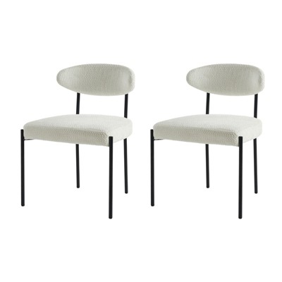 Angelus Boucle slipcover Dining Chair|ARTFUL LIVING DESIGN