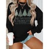 Plus Size Sweatshirts Tops with Crew Neck Long Sleeve "Tree Tops Glisten and Children Listen to Nothing" Sweatshirt Pullover Plus Size Sweatshirts - 3 of 3