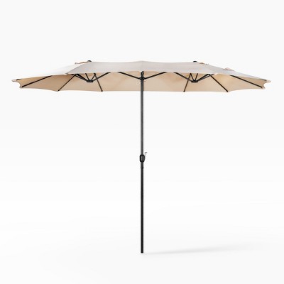 WestinTrends 15 x 9 Ft Double Sided Outdoor Twin Patio Market Table Umbrella