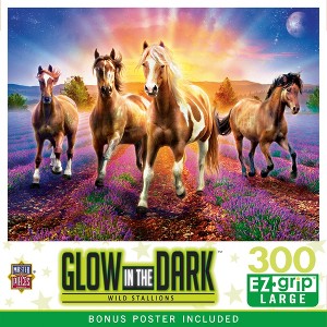 MasterPieces 300 Piece EZ Grip Jigsaw Puzzle - Wild Stallions - 18"x24" - 1 of 4