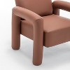 SEYNAR Modern PU Leather Accent Chair with Tubular Multifunctional Legs for Living Room Set of 2 - 4 of 4
