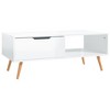 vidaXL Coffee Table in High Gloss White Finish - 39.4"x19.5"x16.9", Sturdy Engineered Wood Construction - 4 of 4