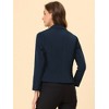 INSPIRE CHIC Women's Open Front Office Long Sleeve Lightweight Printed Floral Crop Suit Blazer - 4 of 4