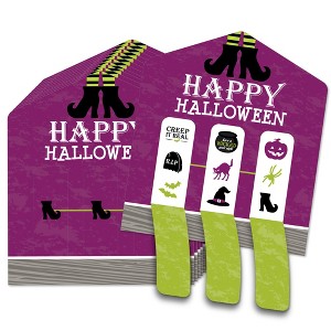 Big Dot of Happiness Happy Halloween - Witch Party Game Pickle Cards - Pull Tabs 3-in-a-Row - 12 Ct - 1 of 4