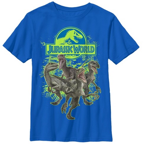 Jurassic world store blue t shirt