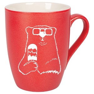 Elanze Designs 10 Ounce Metallic Finish New Bone China Tea Coffee Cup Mug� Crimson Red Ice Cream Polar Bear - 1 of 4
