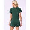 INSPIRE CHIC Women's Flounce Short Sleeve Top and Shorts with Pockets Pajama Set - 4 of 4
