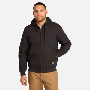 Timberland Men's Gritman Fleece-Lined Hooded Canvas Jacket - 1 of 4