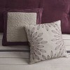 Sapphtopaz 7 Piece Comforter Set Bedding Quilt Set Faux Suede Floral Printing Embroidery Pleating Piecing Reversible Quilt Set - 2 of 4