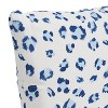 18"x18" Polyester Brush Cheetah Square Throw Pillow Blue: Removable Cover, Indoor - Skyline Furniture - 3 of 4