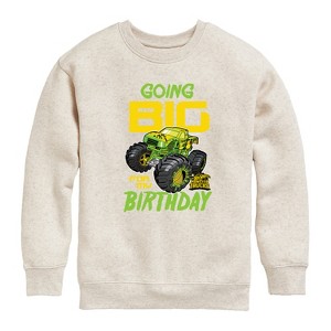 Boys' - Hot Wheels - Going Big For My Birthday Graphic Long Sleeve Fleece Sweatshirt - 1 of 4