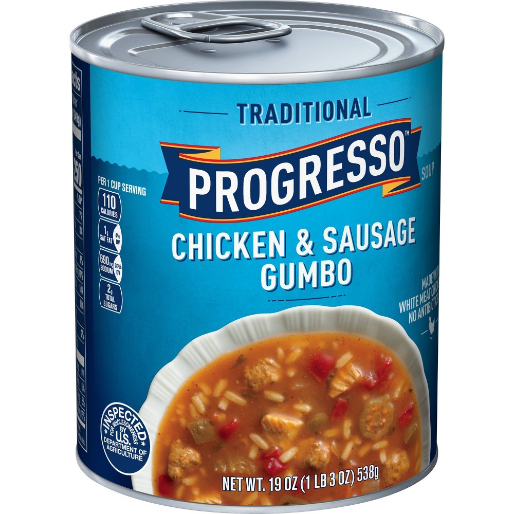 UPC 041196914184 product image for Progresso Traditional Chicken & Sausage Gumbo Soup - 19oz | upcitemdb.com