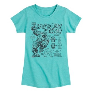 Girls' - Marvel - Fantastic Four Fitted Short Sleeve Graphic T-Shirt - 1 of 4