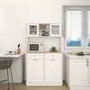 Sevobal Utility Storage Cabinets, Freestanding Cabinet with Adjustable Shelves and Flip Drawer for Living Room Kitchen, White, 39.37"*13.78"*67.72" - 2 of 4