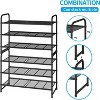 Simple Trending 3-Tier Stackable Shoe Rack Black - 3 of 4