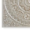 Lara Antique Wooden Wall Mandala Plaque Gray - StyleCraft: Bohemian Decor, Abstract Art, 23x23" - 3 of 3