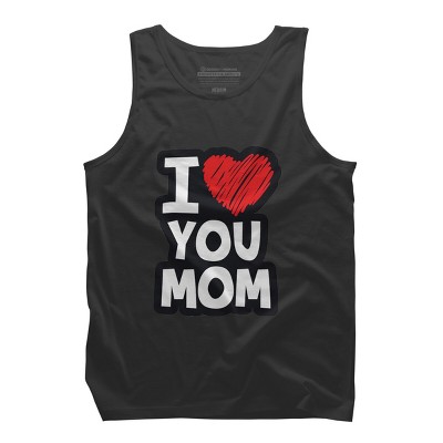 Men's Design By Humans I Love You Mom Heart By solon2020 Tank Top