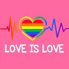Adult Design By Humans Love is Love Pride Heartbeat By TeeGiver Racerback Tank Top - 2 of 2