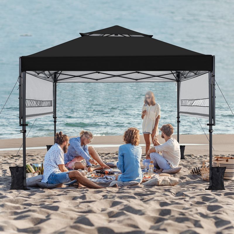 Topeakmart 10x17ft Pop-up Gazebo Canopy with Double Awnings, 2 of 8