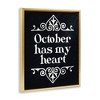 Stupell Industries Black October Has My Heart Floating Frame Canvas Art - 2 of 4
