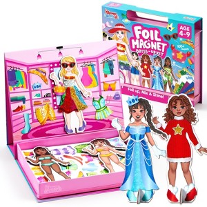 Klever Kits Foil Magnet Dress-Up Kit - 2-in-1 Fashion DIY Kit, Arts & Crafts for Kids Ages 4-9 | Perfect Birthday Christmas Gift & Travel Activity - 1 of 4