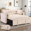 Bestier Multi-functional Sofa Bed with Cup Holder and USB Port, Beige - 2 of 4