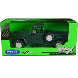 1947 Jeep Willys Pickup Truck Dark Green "NEX Models" Series 1/24 Diecast Model Car by Welly - 1 of 3