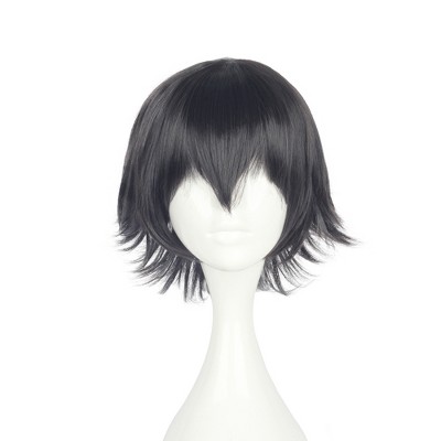 Unique Bargains Women's Wigs 11" Black with Wig Cap
