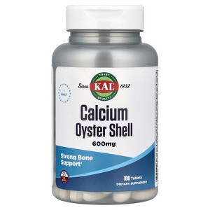 KAL Calcium Oyster Shell, 600 mg, 100 Tablets - 1 of 4