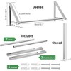 Boersma Laundry Room Drying Rack Wall Mounted Clothes Hanger Folding Wall Coat Racks Aluminum Home Storage Space Savers Silver 2 Rakcs With Rod - 3 of 4