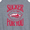 Women's - Instant Message - Valentine's Day Sucker For You Graphic Racerback Tank - 2 of 4