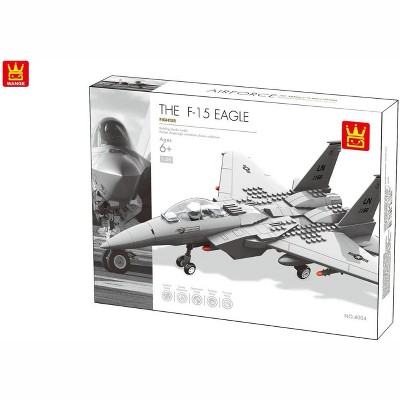 Wange Bricks: Military MOC F-15 Eagle Fighter Plane Aircraft Brick Toy