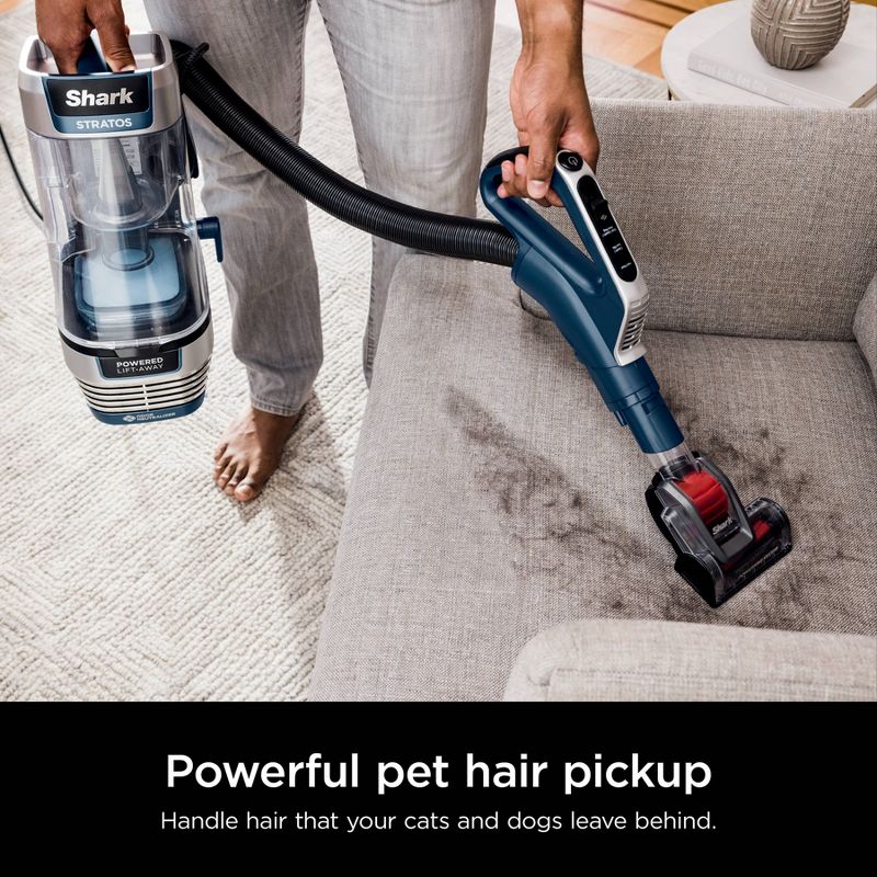 Shark Stratos Upright Vacuum with DuoClean PowerFins HairPro, Self-Cleaning Brushroll, Odor Neutralizer Technology - Navy - AZ3002, 5 of 17