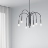 Dainolite Callway 6 - Light Chandelier in  Matte Black - 3 of 4