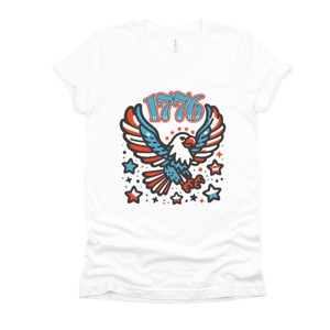 Simply Sage Market Women's Patriotic Eagle 1776 Short Sleeve Graphic Tee - 1 of 4