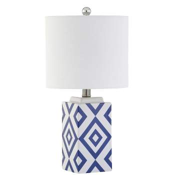Lugo Table Lamp - White/Blue - Safavieh.