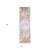 Ivory Red And Gray Abstract Area Rug - 3 of 4