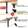 Aoibox Adjustable Height Bed Support Legs Metal 10-17 Inch Heavy Duty Replacement for Frame Sofa Table Cabinet 4 Pack - 4 of 4