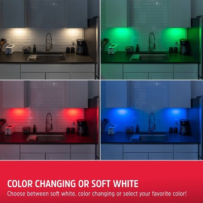 White 12-Inch Battery Operated LED Light Bars with Remote
