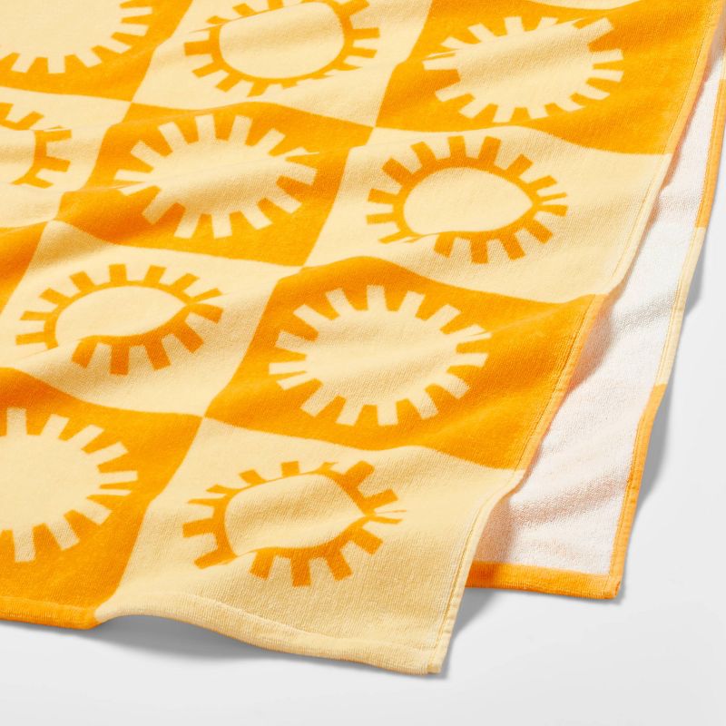 Checkered Sun Beach Towel Yellow - Sun Squad&#8482;, 4 of 6
