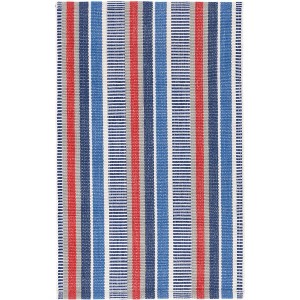 Annie Selke - Dash & Albert Always Greener Blue/Green Handwoven Indoor/Outdoor Rug - 1 of 4
