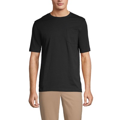 Lands' End Men's Super-t Short Sleeve T-shirt - Large - Black : Target