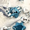 70 Pcs Christmas Ball Ornaments Set, Shatterproof Hanging Tree Ornament Assortment Set for Xmas Tree Holiday Party, Blue & Silver - 3 of 4
