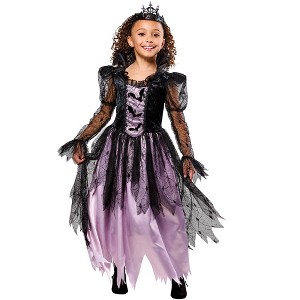 Rubies Girls' Purple and Black Gothic Queen Costume - 1 of 4