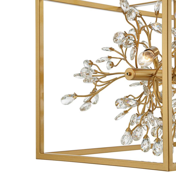 Possini Euro Design Gold Linear Island Pendant Chandelier 38 1/2" Wide Modern Clear Crystal 8-Light Fixture for Dining Room House, 3 of 9