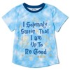 Harry Potter Slytherin Ravenclaw Pajama Shirt and Pants Sleep Set Tie Dye Blue - 2 of 4